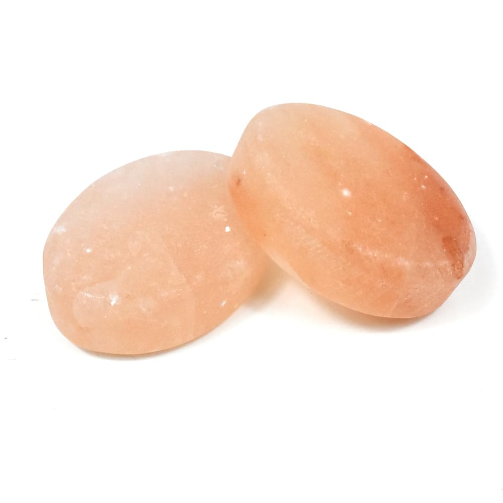 QYLHH 2 Pcs Leaf Shape Himalayan Salt Massage Stones Hot Massage Cold Massage Stones Set Warm Rocks Kit for Facial SPA3.93 * 2.76IN(10 * 7CM