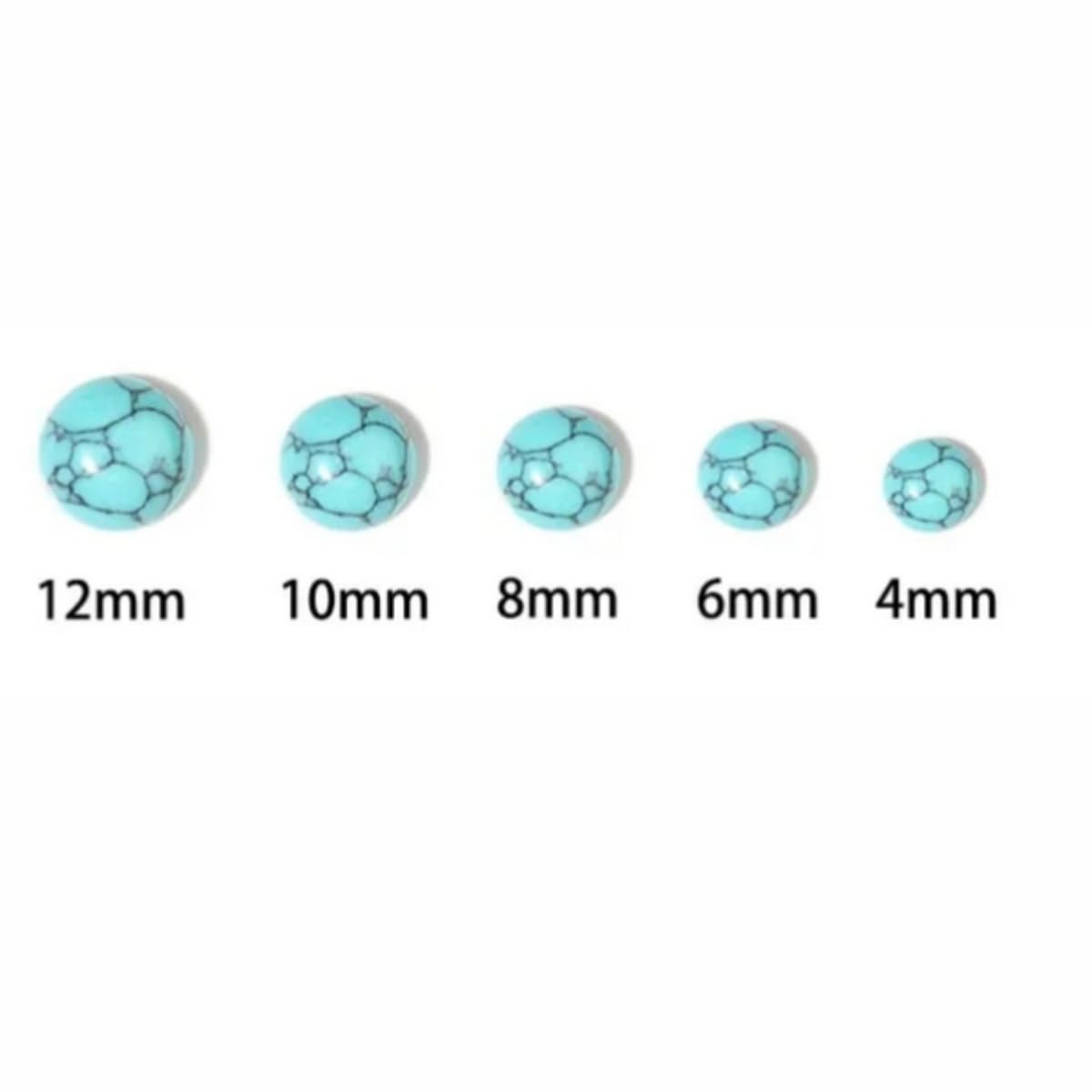 2TTFishoo 20pcs 14mm Natural Stone No Hole Turquoise Semicircle Smooth Cabochons Beads Healing Chakra Crystal for Jewelry Making Rings Earrings Necklace Bracelet DIY Crafts