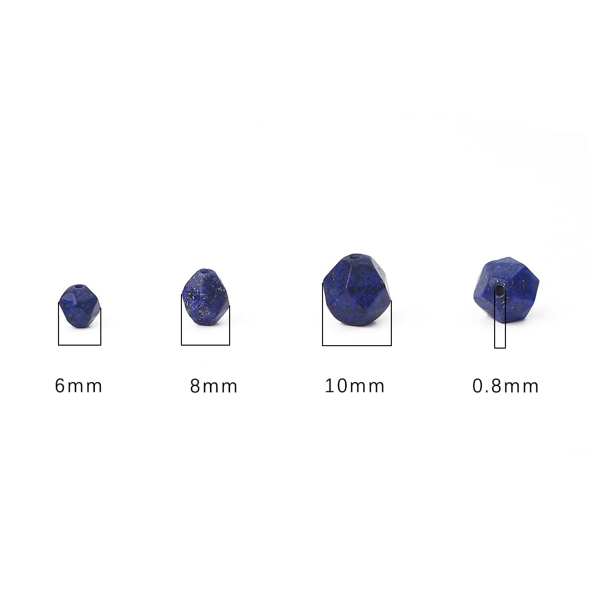 BEADIA Faceted Natural Lapis Lazuli Stone Round Beads 8mm 36cm/Strand for Jewelry Making