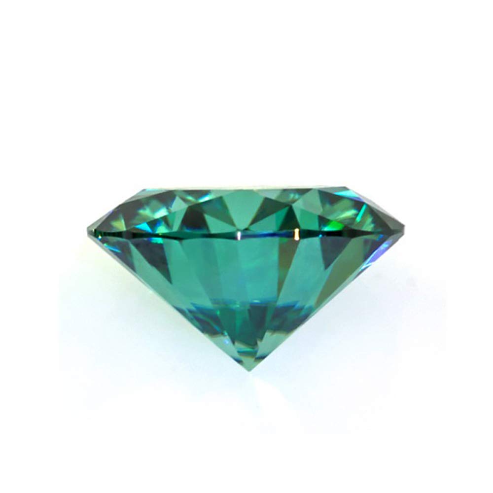 GEMHUB Diamond Loose Stone 2.25 Ct Round Brilliant Cut, Use for Pendant/Ring Genuine Moissanite Green Loose Gemstone