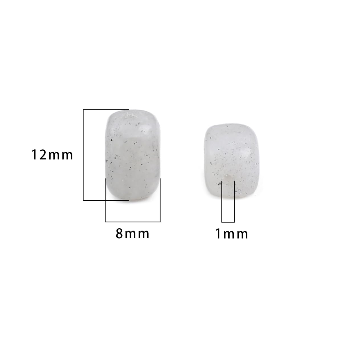 BEADIA Natural Spectrolite Cuboid Stone Loose Semi Gemstone Beads for Jewelry Making 8mmx12mm 38cm/Strand
