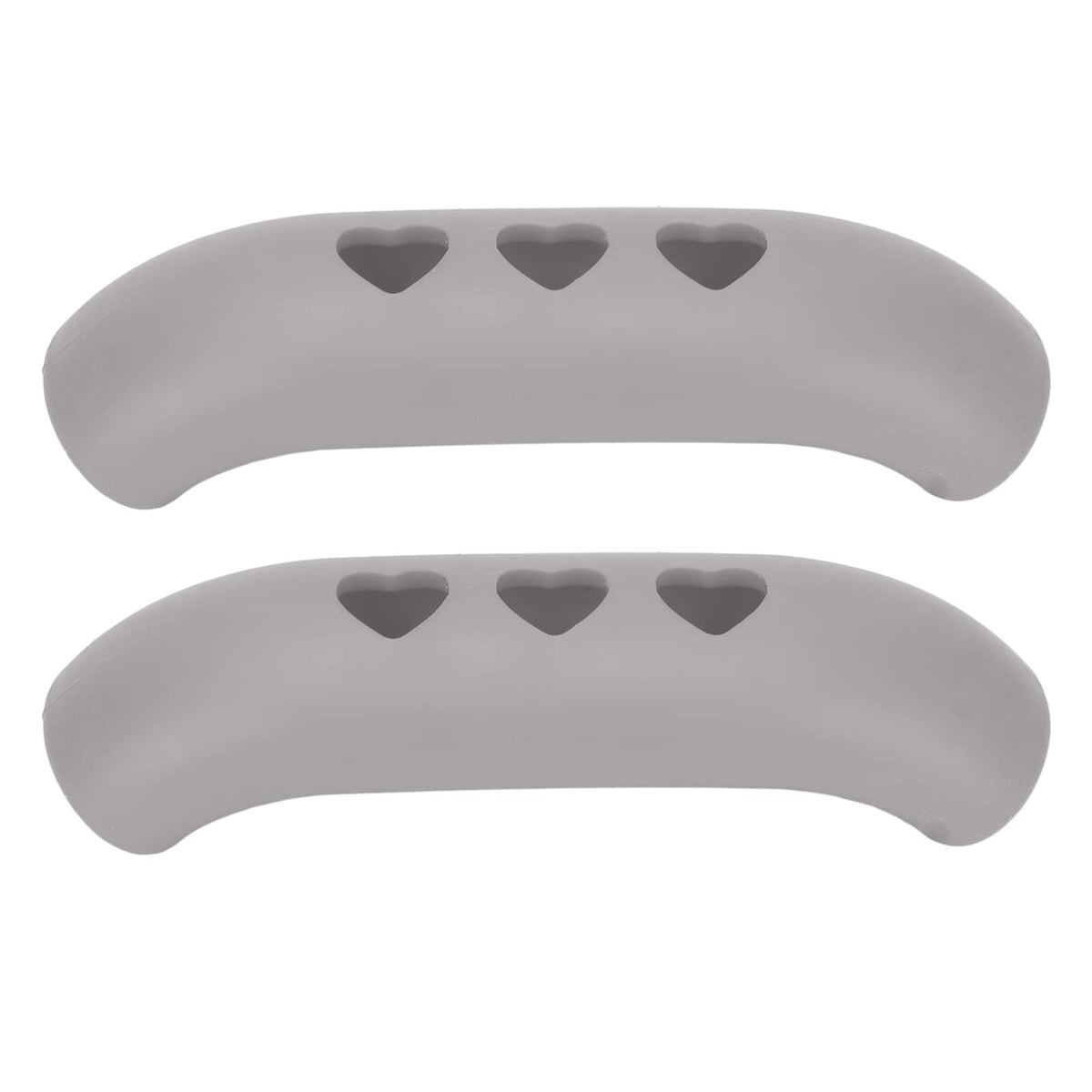 2 Pieces Silicone Hot Handle Holder, Non Slip Pot Holders Cover Assist Hot Pan Handle Rubber Heat Pot Sleeve Grip Cookware Handle for Frying Cast Iron Skillet Metal Pan (Gray)