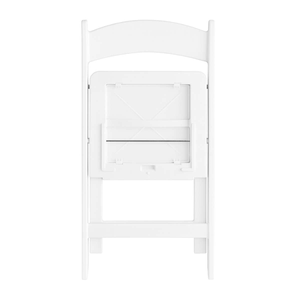 SunSierra 8 Pack, White Resin Folding Chairs with Vinyl Seat, Commercial-Grade Event Seating for Weddings, Parties, Picnics, Indoor/Outdoor Use - Durable & Foldable Design