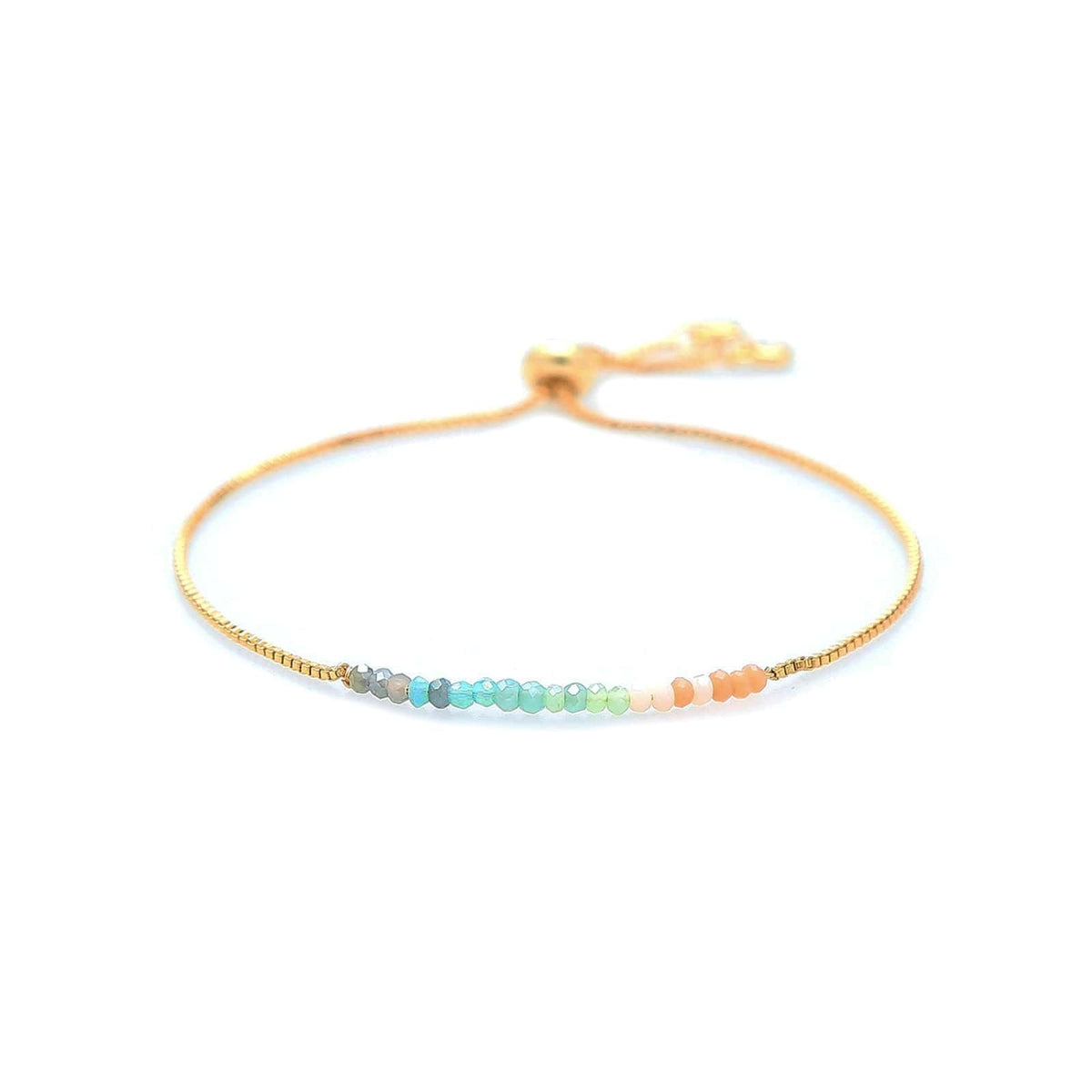Lotus and Luna Dainty Goddess Bracelet Handmade Bracelet Adjustable Size (Create Your Own Sunshine)