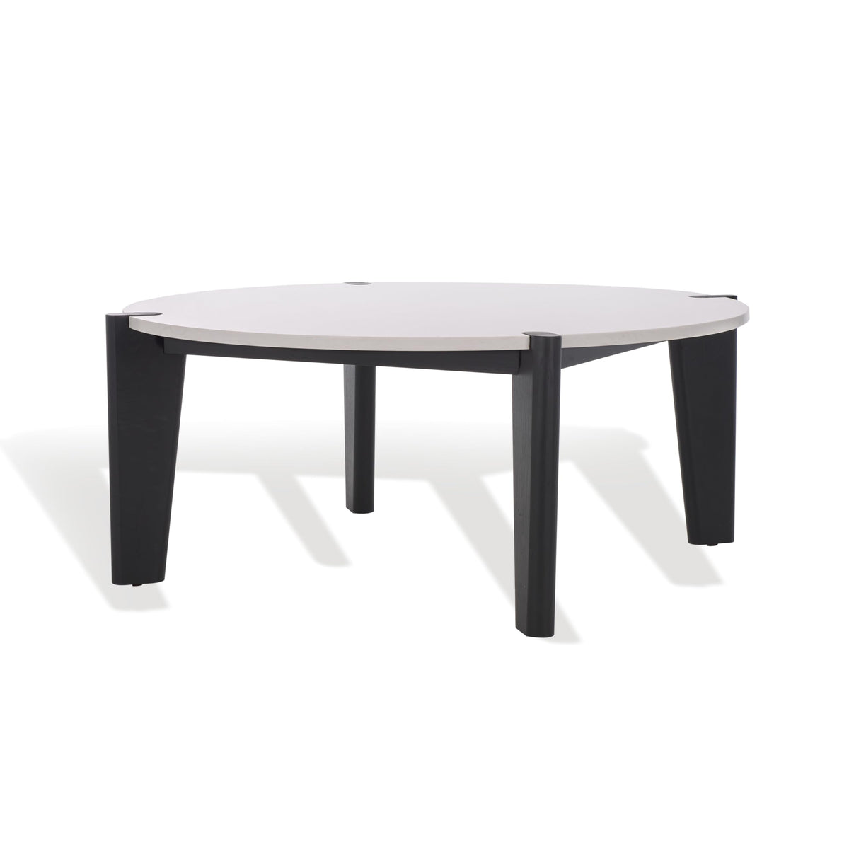 SAFAVIEH Couture Collection Garcia Black/White Marble Top Round Coffee Table