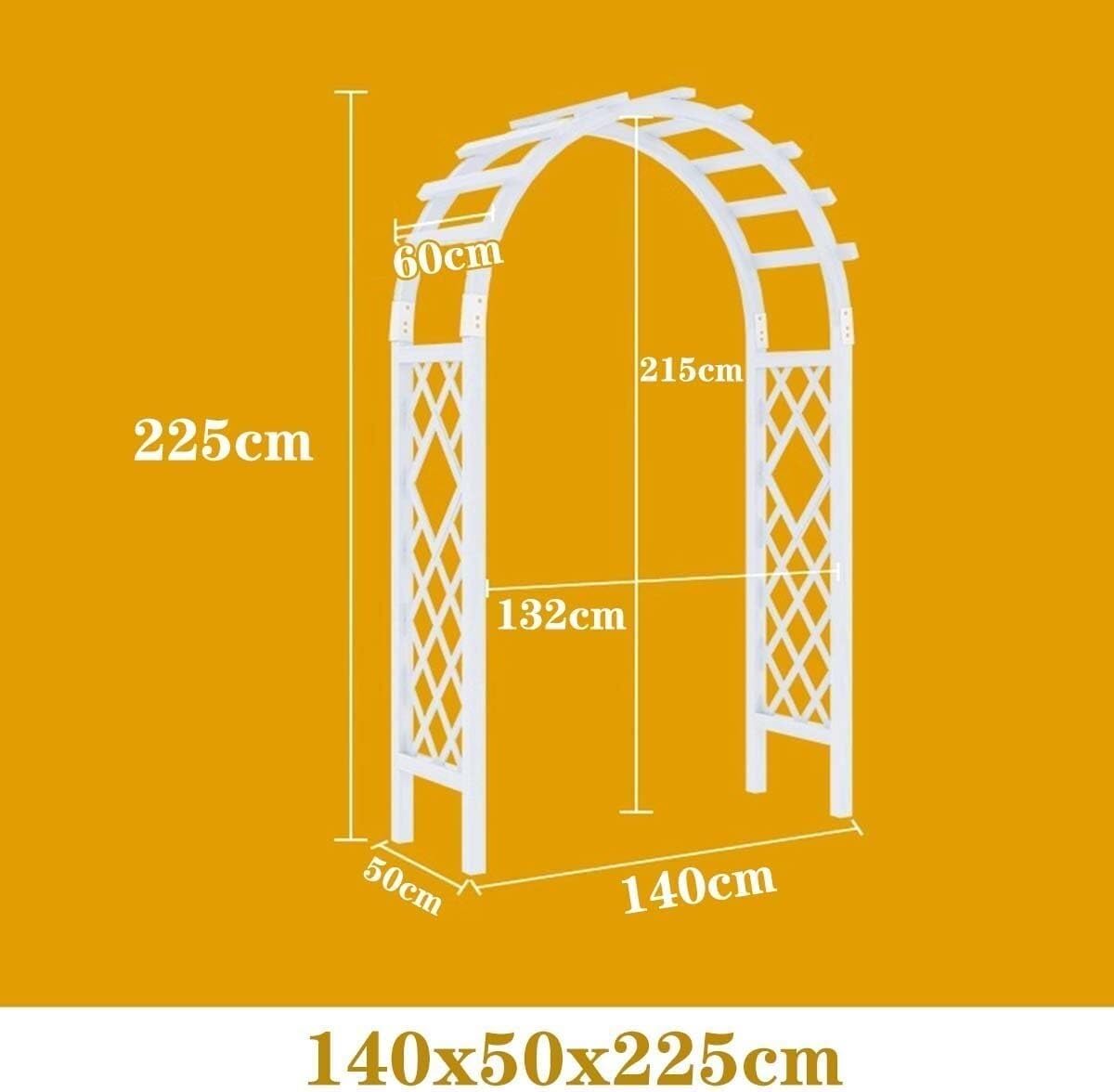 Heavy Duty Wedding Arch Wooden Garden Arbor Weatherproof Rose Archway Trellis for Climbing Plants Easy to Assemble 1.2m 1.4m 1.6m 1.8m(120cm/47.2inch)