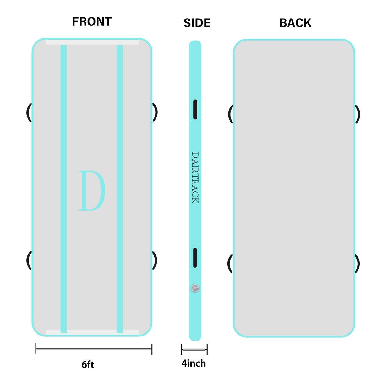 Air Tumbling Mat 13/16/20/23/26ftInflatable Gymnastics Mats 6ft wide Tumble Track with Pump for Home/Gym/Outdoor/Training/Water/Cheerleading/Yoga