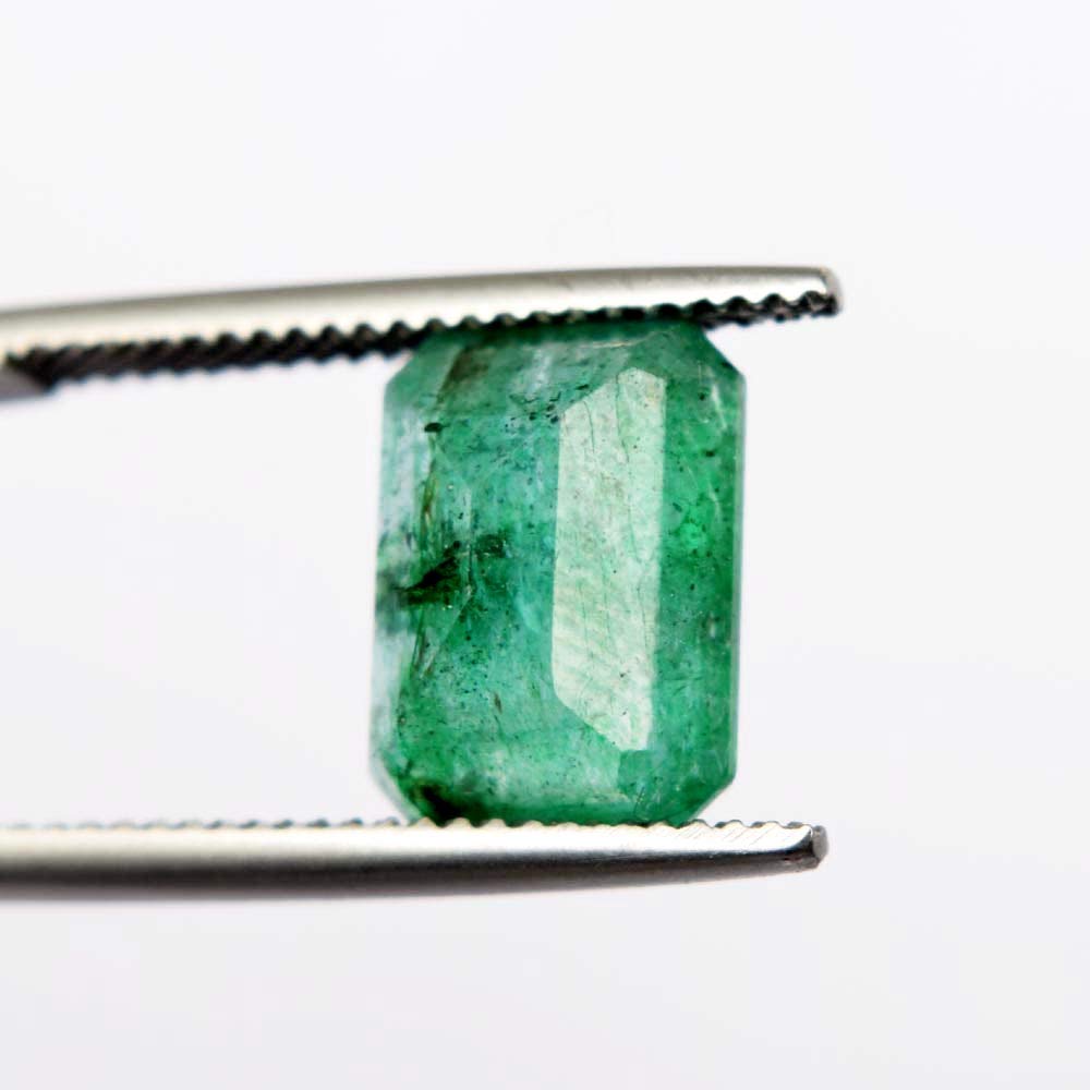 EGL Certified Perfect Emerald Cut Gems / 4.45 Carat Natural Green Emerald/Loose Gemstone for Pendant - Necklace B-7714
