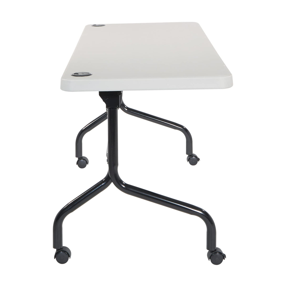 Office Star Resin Multipurpose Flip Training Table with Locking Casters for Home and Office, 5 Feet