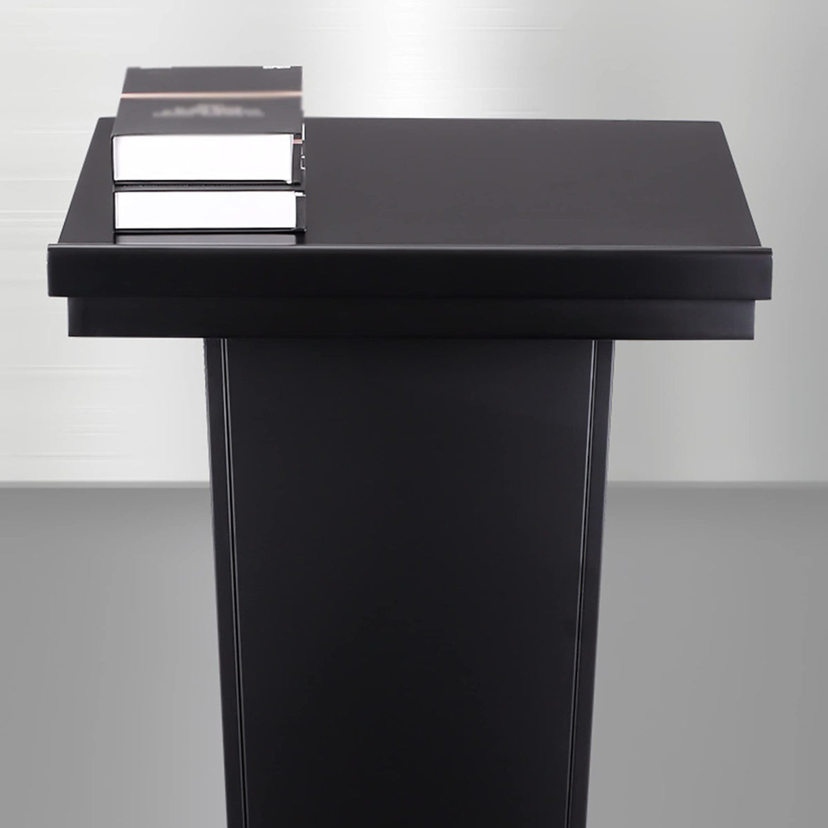 Lectern Podium Stand, Podium,Tilt Design Standing Desk Host Stage Speaking Reading Table, for Classroom Conference and Auditorium/Black/58x48x120cm