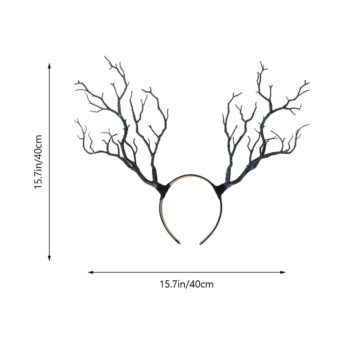 Lurrose Tree Branches Headbands Deer Antler Hairband Elk Horn Hair Wreath Fairy Antler Headpiece for Halloween Christmas Party, Blue