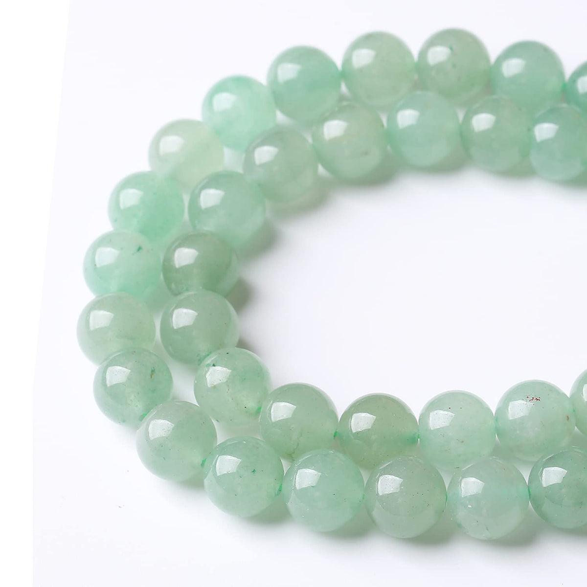 36PCS 10MM Natural Green Aventurine Stone Beads Energy Healing Beads for DIY Jewelry Bracelet Necklace Making for Jewelry Making15Inch…