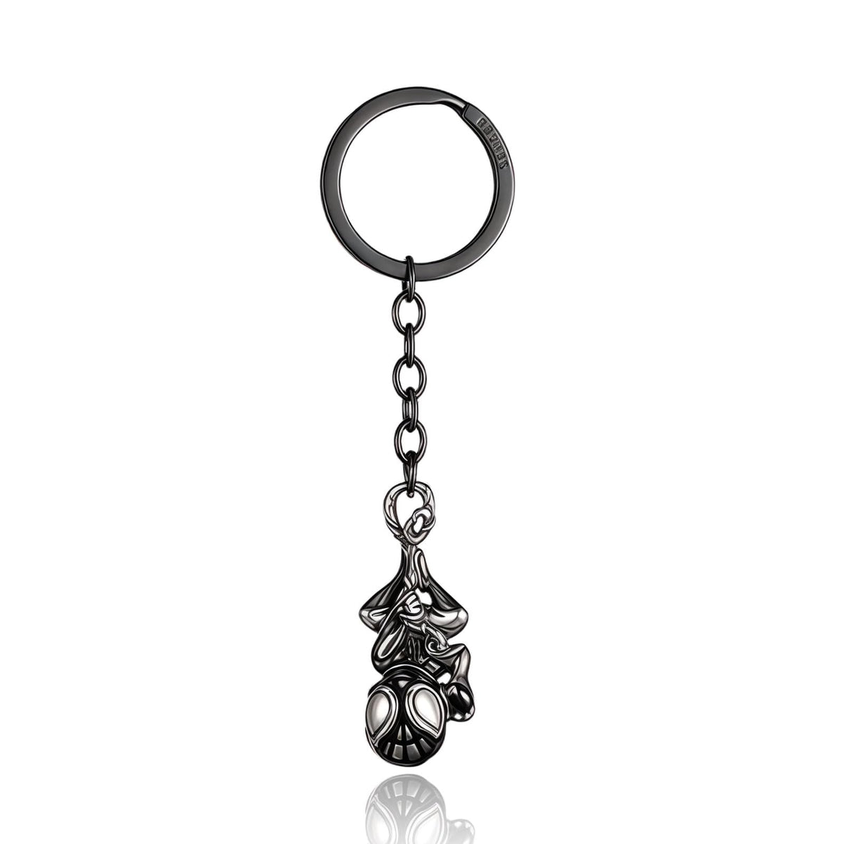 RZCXBS Spider Keychain for Backpack,Superhero Keychain with Gift Box,Brass and S927 Silver,Ideal for Holiday Gifts,Halloween,Christmas(Black-Upright)