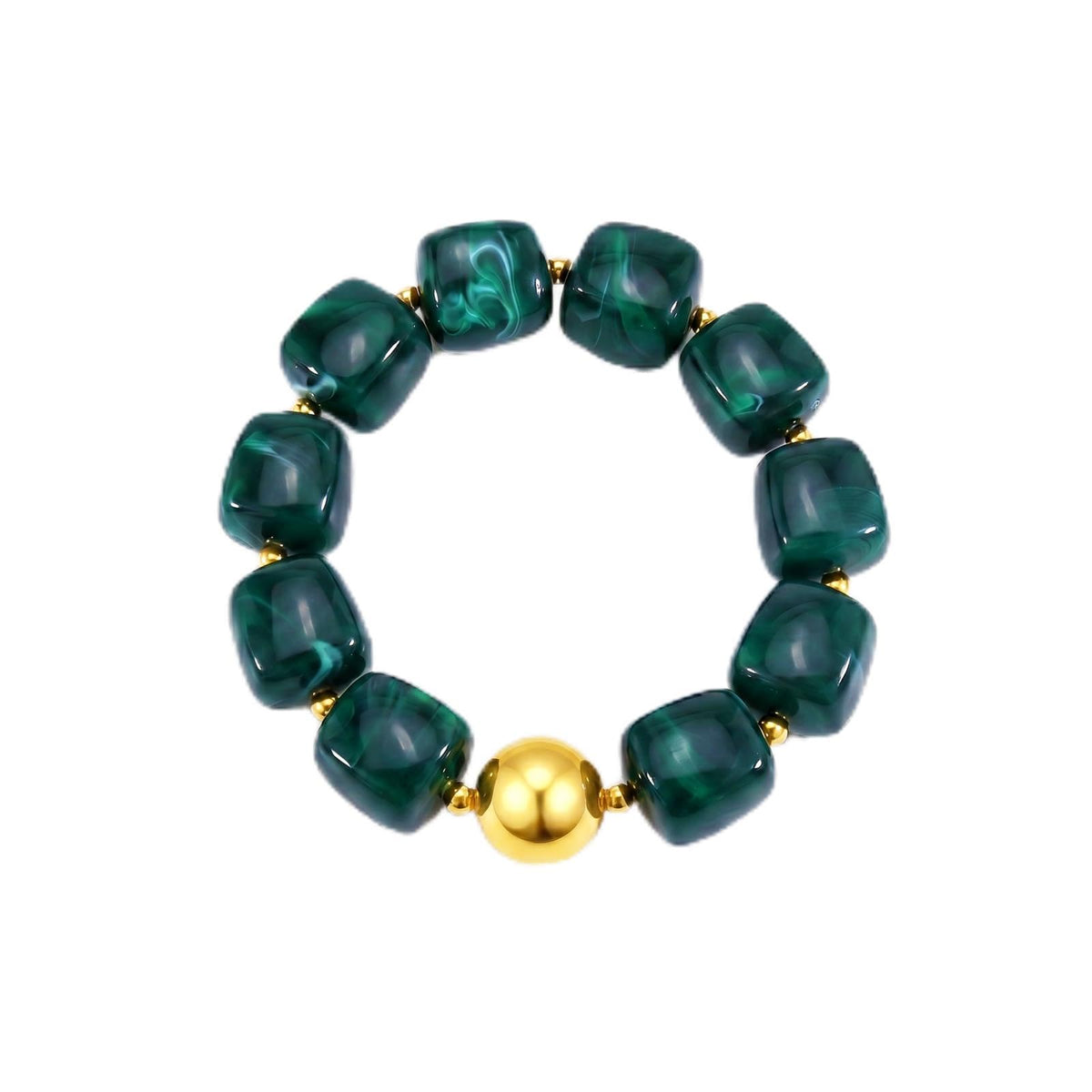 Sidlens Green Beaded Bracelets for Women Trendy Chunky Bracelet Beaded Boho Jewelry Summer Bracelets Statement Bracelet Vacation Beach Accessories