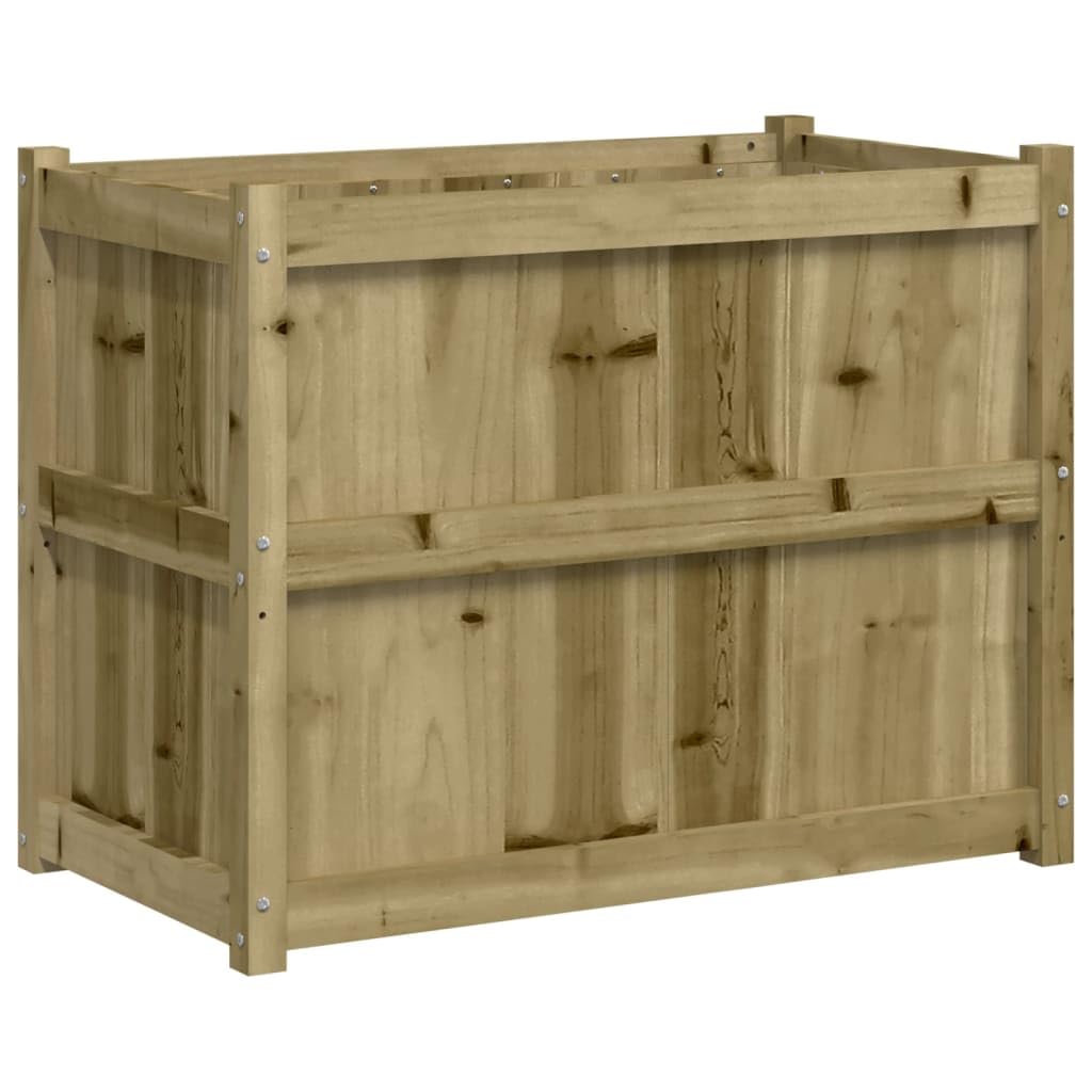 Mhdvray Rustic Large Raised Garden Bed 35.4x35.4x27.6 in Treated Solid Pine Wood Elevated Planter Box Outdoor Flower & Vegetable Gardening Patio Balcony