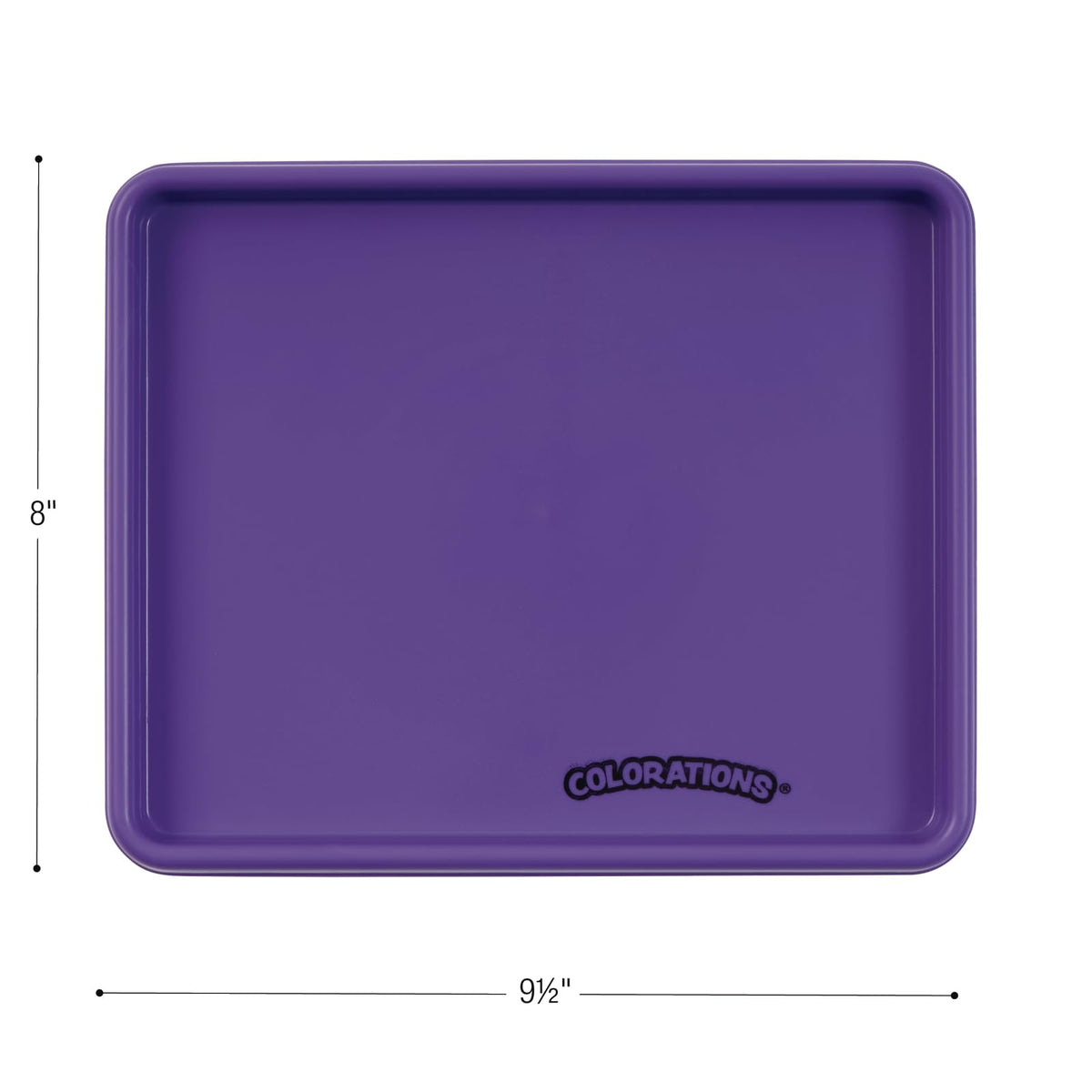 Colorations set of 12 Kids Activity Plastic Trays, Rainbow of Colors, Arts and Crafts Organizer Tray, Serving Tray, Great for Crafts, Beads, Water Beads, Paint, Toys, building blocks (Item # MTRAY)