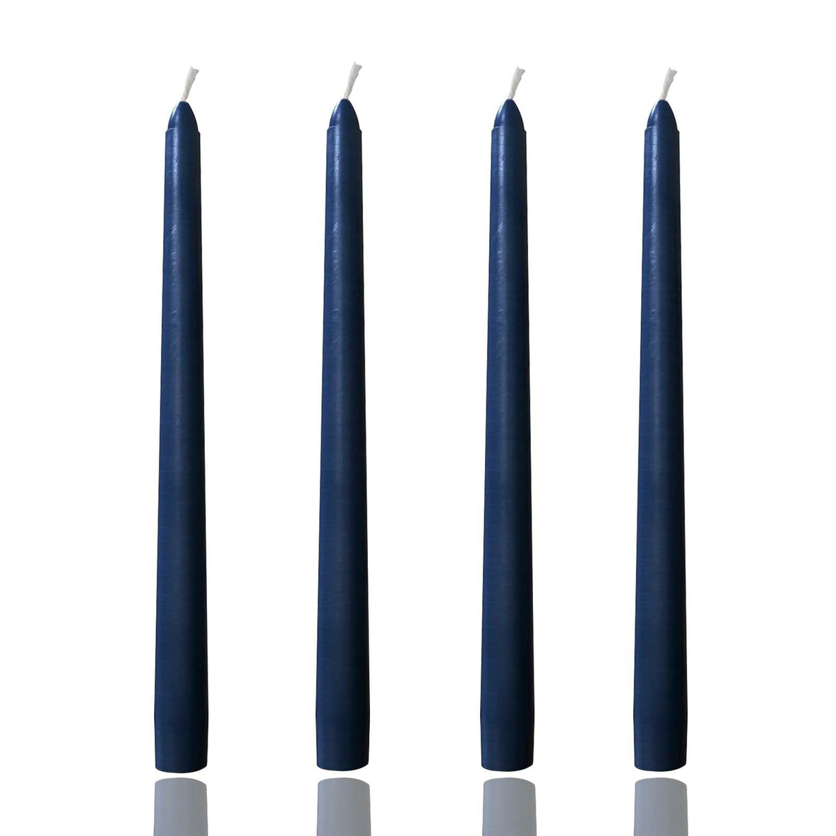 10 inch Dark Blue Taper Candles,Set of 4 Tapered Candle, Tall Candlesticks,Conical Stick Candles,Smokeless,Home Dinner, Party, Wedding, Halloween, Christmas (Dark Blue, 10inch)
