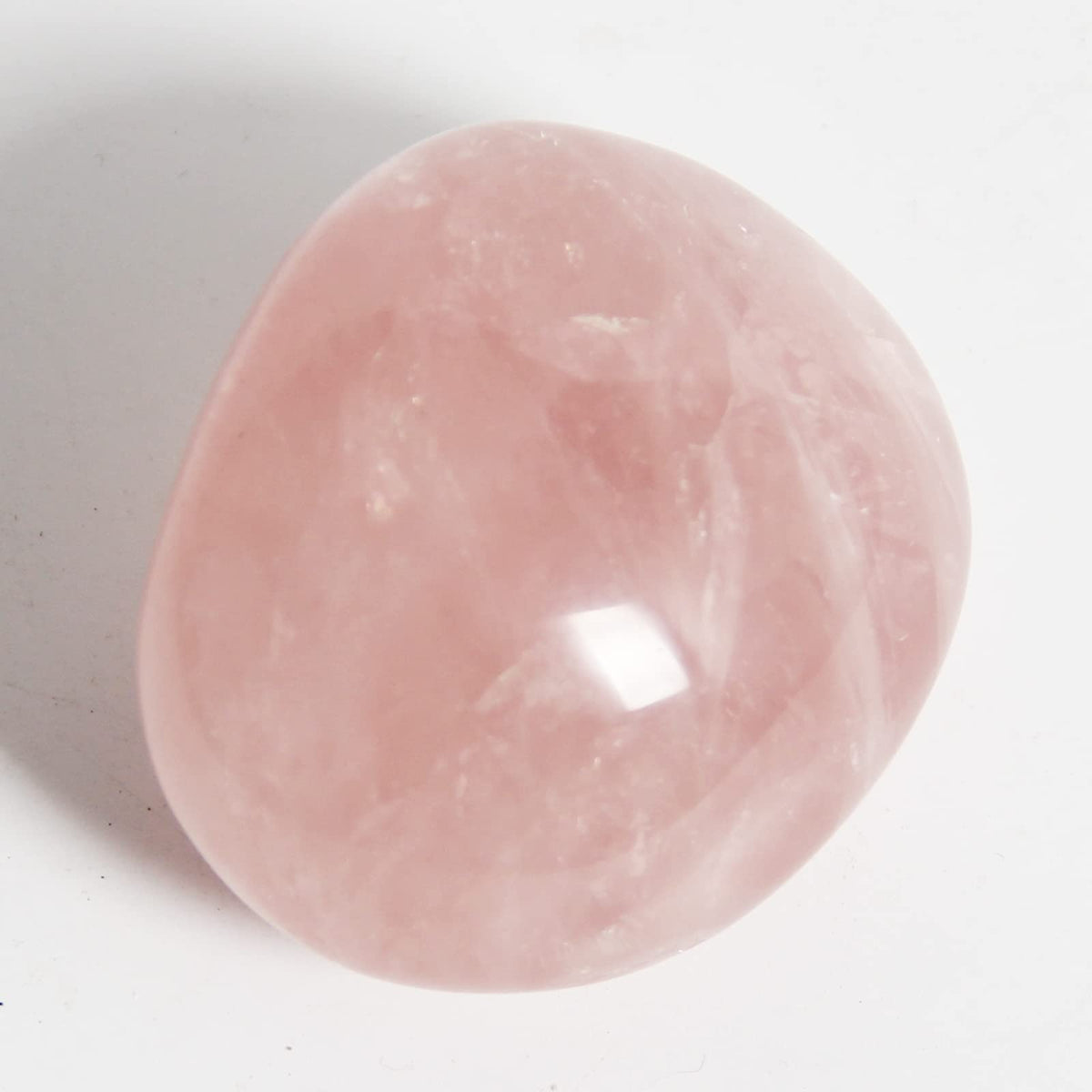 Orientrea Rose Quartz Palm Stone-2 Pcs Rose Quartz Pocket Energy Stone, Smooth Healing Crystal Worry Stone