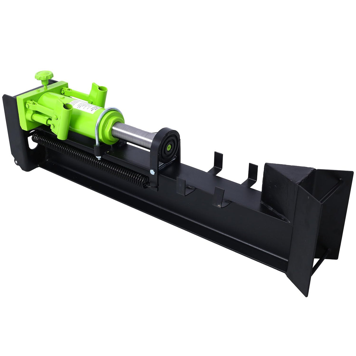 AMZSTAN 10 Ton Manual Hydraulic Log Splitter, Horizontal Steel Beam Wood Splitter with Wheels, 2-Speed Handle, Portable Firewood Splitter for Fireplace, Stove & Outdoor Use