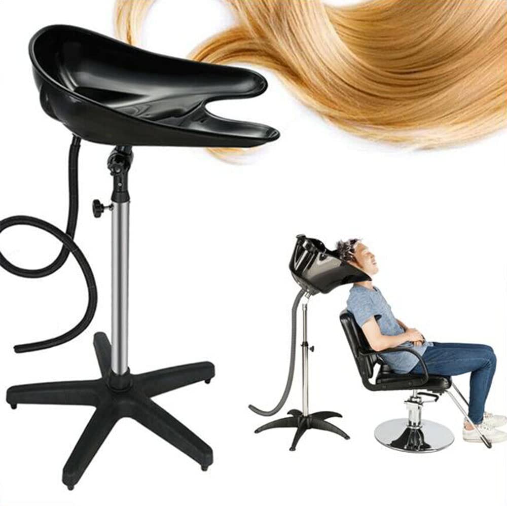 JYXYXSCP Portable Backwash Shampoo Sink,Mobile Salon Washing Hair Basin Adjustable Shampoo Basin Stand for Professional Use in Salons Barbershop