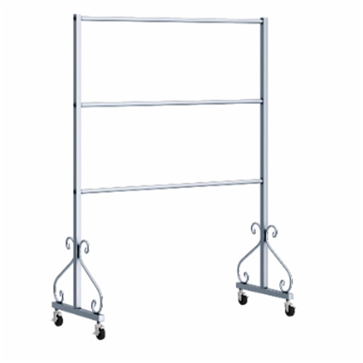 Lingerie Bra Rack with Wheels, Metal, 3 Tier Underwear Display Stand, Anti-Slip, Retail Showshelves, Commercial Clothing Store Shelf, for Shorts, Hats, Sock(Silver,150 * 40 * 130cm)