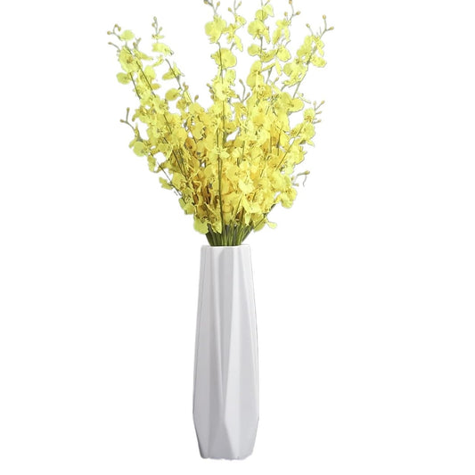 FKTHYO Floor vase Ceramic Vase,Decorative Large,Floor, Large Floor Vase,White Ceramic Vase,Handcrafted,Sophisticated Vessel for Decorative Branches and Dried Flowers (White 45cm)