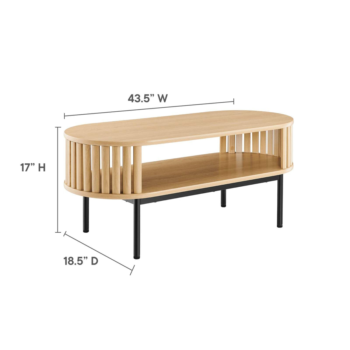 Modway Fortitude Modern Coffee Table, Oak