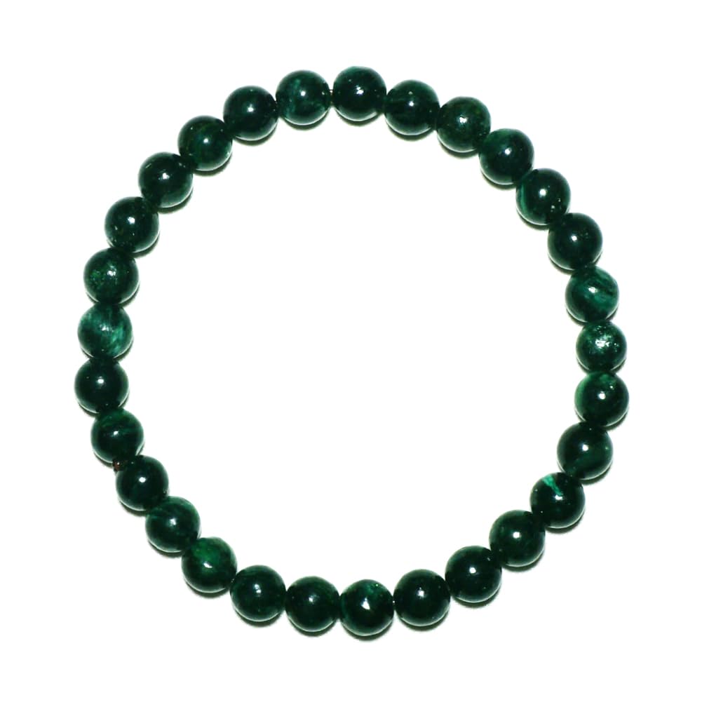 TaHLga 6mm Emerald Bracelet | Natural Green Heart Chakra Crystal Beads - Handmade Gemstone Meditation Bracelet for Abundance & Love & Luck | Beading Tool Kit - Fits for 6-7 inch Small Wrist Size