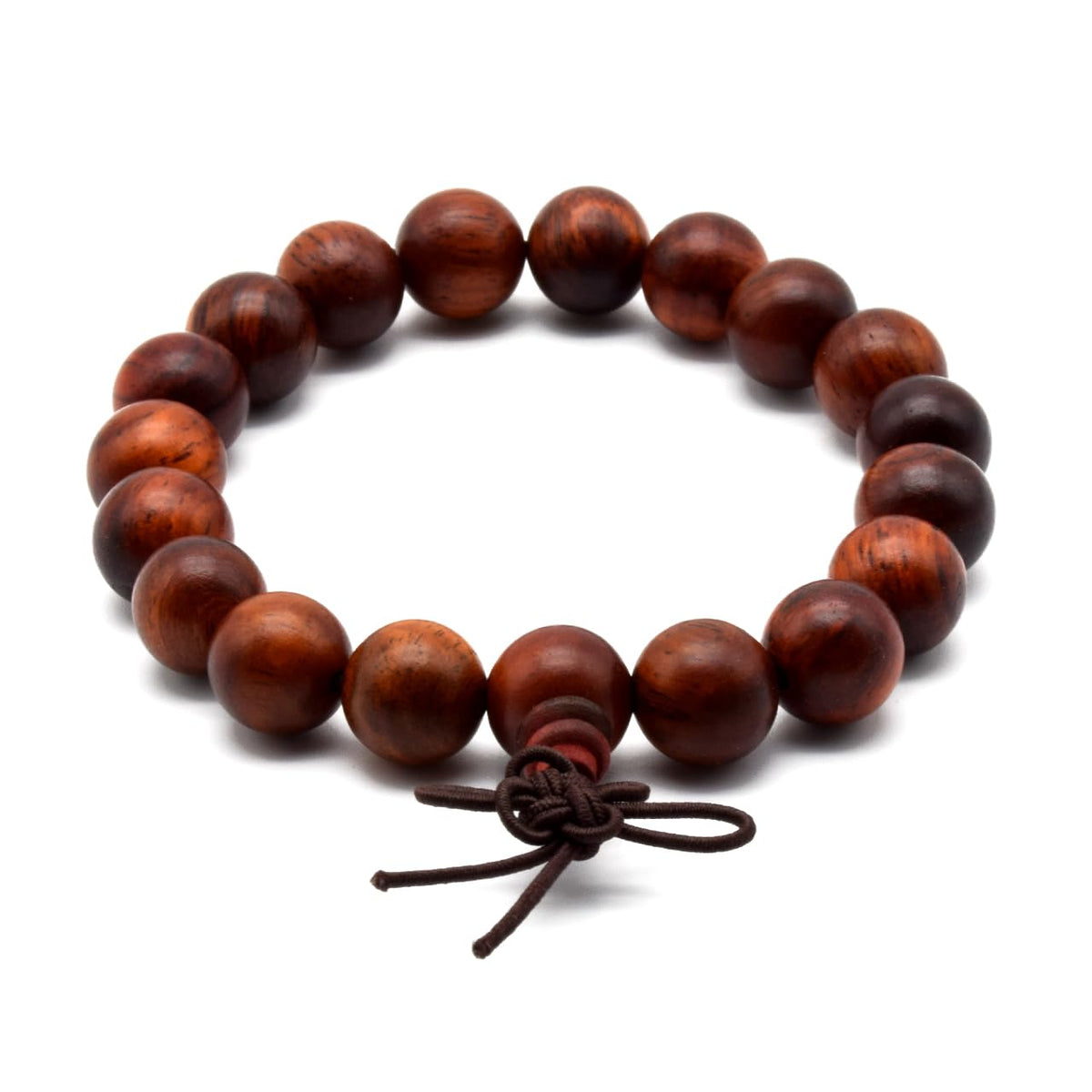 Zen Dear Unisex Natural Rosewood Prayer Beads Buddha Buddhist Prayer Meditation Mala Necklace Bracelet (10mm 19 beads)