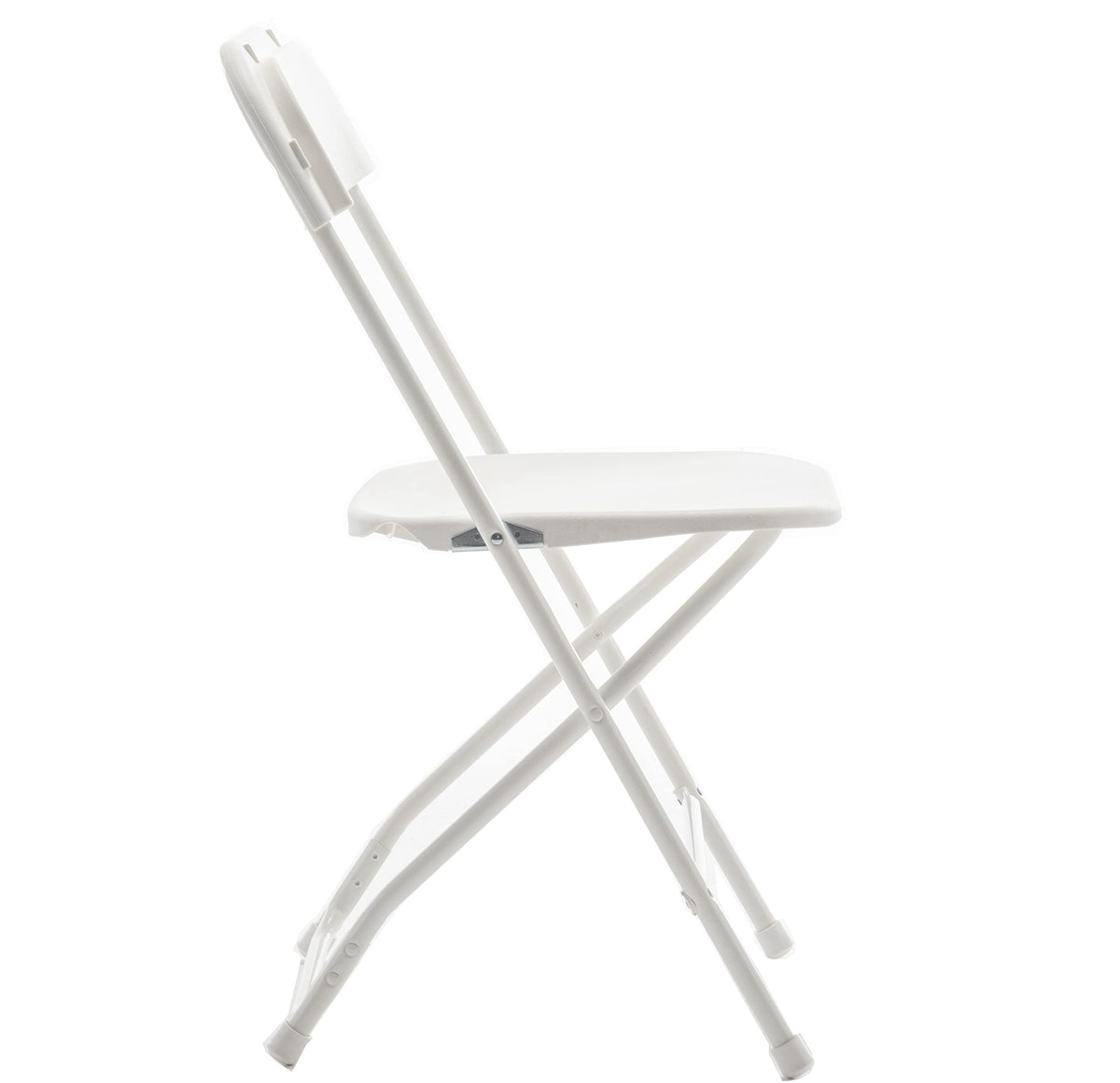 BTEXPERT Set of 50,Indoor Outdoor White Plastic Folding Chairs Stacking Steel Frame Commercial 650LB Weight Capacity Seating Home Yard Garden Wedding Event Party Picnic Dining Church School Portable
