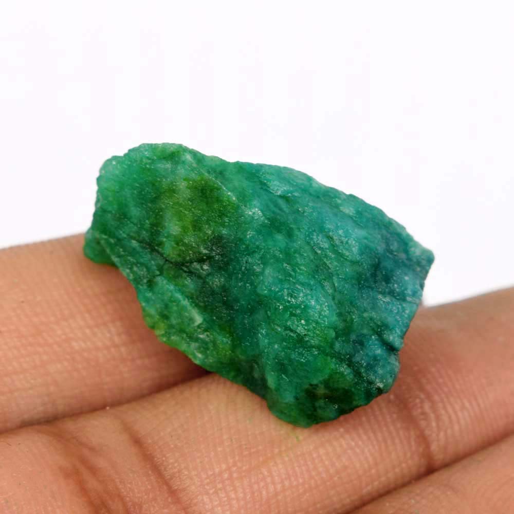 GEMHUB Natural Raw Emerald Green Gemstones for Jewelry Making 39.85 Carat Crystals and Healing Stones | Rough Emerald Gem Stones