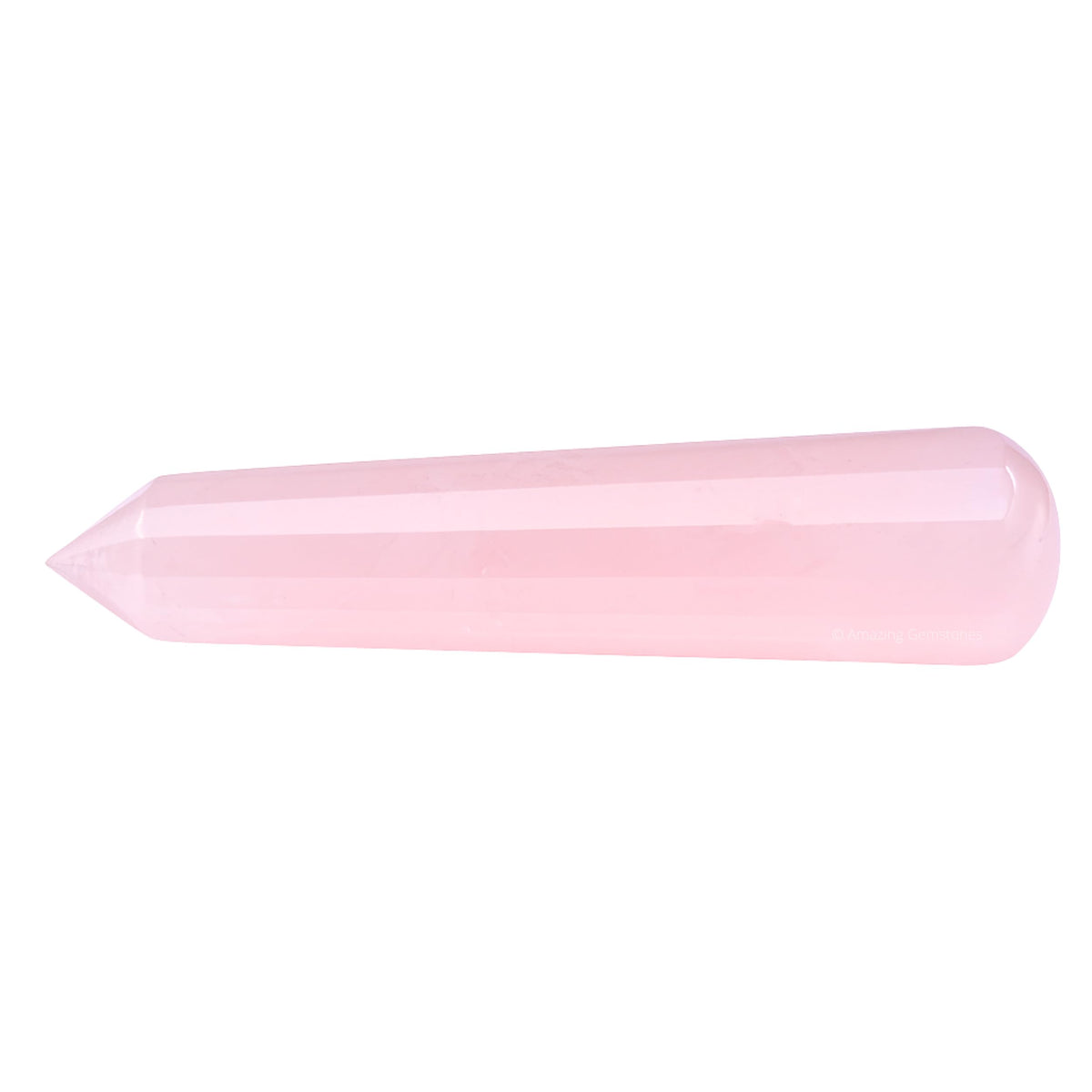 Amazing Gemstone Rose Quartz Crystal Wand Massage Stick - Pelvic Wand Gua Sha for Adults - Crystals and Healing Stones Massage Wands for Adults Gifts (Pointed)