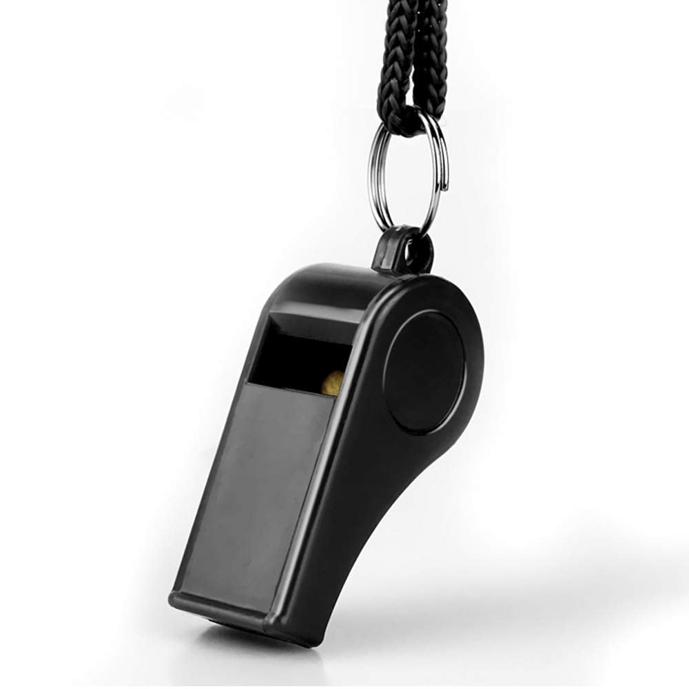 Hipat Whistle, 2 Packs Plastic Sports Whistles with Lanyard, Loud Crisp Sound Whistle Ideal for Coaches, Referees, and Officials (color)