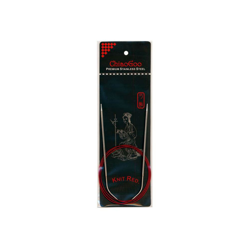 ChiaoGoo 40-Inch Red Line Circular Knitting Needles, 2/2.75mm (6040-2)