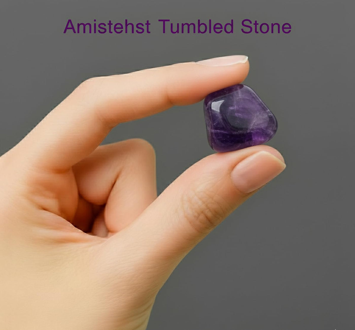 Amethyst Tumbled Stone – Natural Purple Crystal Gemstone for Positivity, Clarity & Balance – Pocket Stone for Meditation, Reiki, Chakra, Yoga & Spiritual Décor