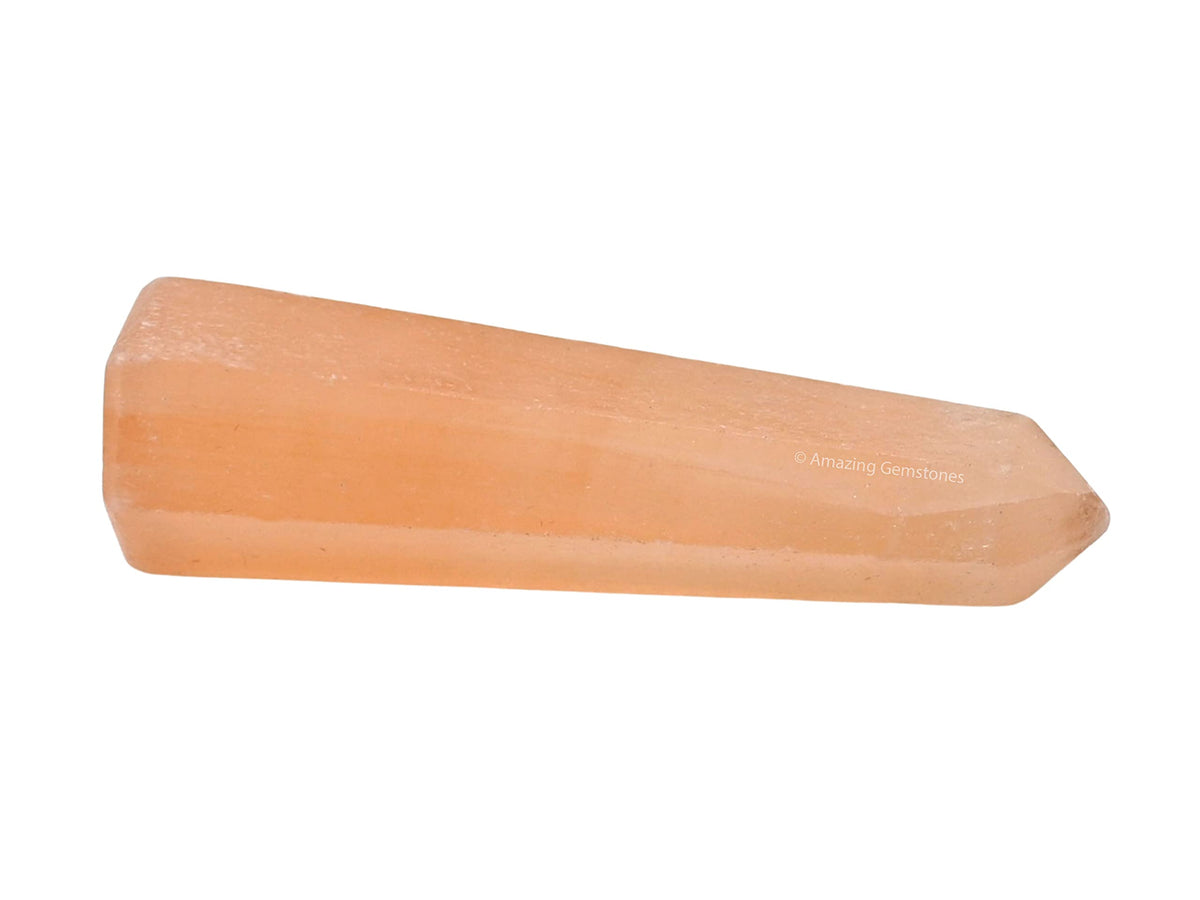 Amazing Gemstone Orange Selenite Crystal Towers ~ Natural Healing Crystal Point Obelisk for Reiki Healing and Crystal Grid (2" to 3" INCH)