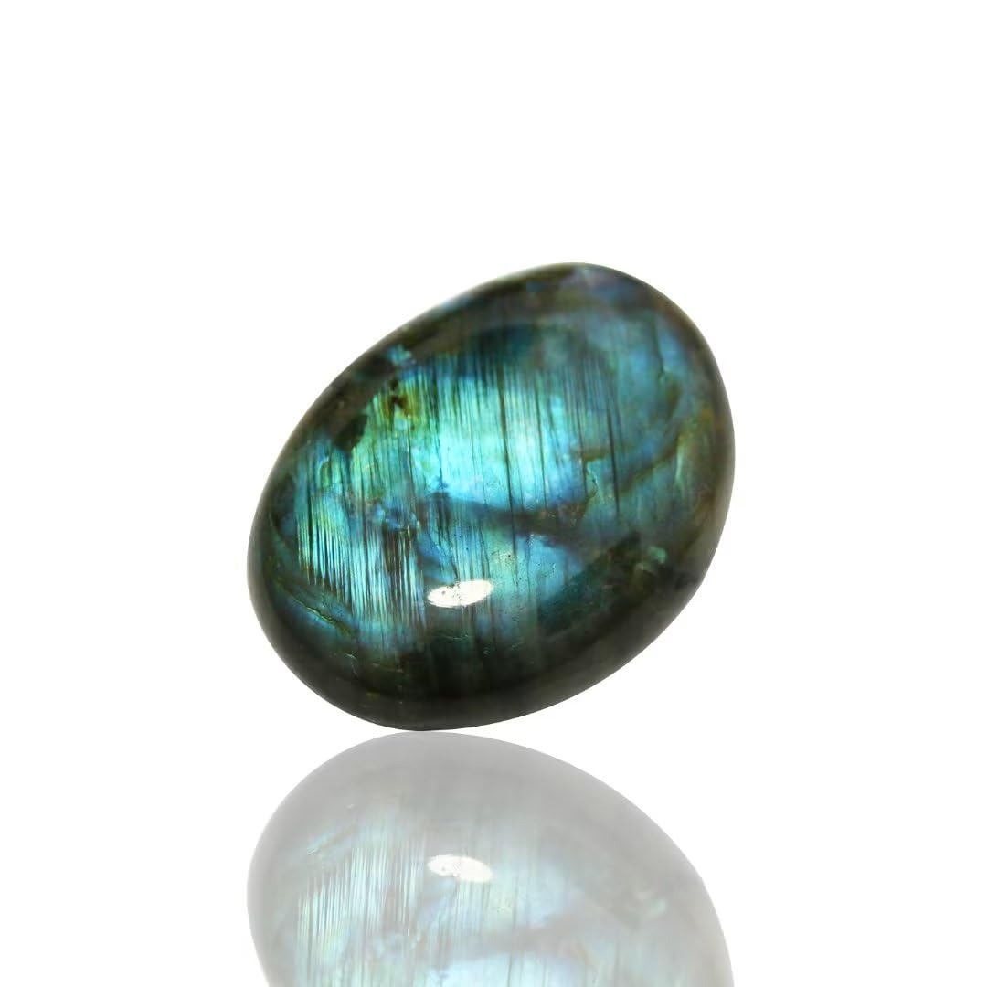 Namzi Tumbled Polished Natural Labradorite Stone Crystals, Palm Stone, Worry Stone, Crystals and Healing Stones Quartz Bulk for Wicca, Reiki, Healing Energy, Chakra Stones, Witchcraft Supplies(1Pcs)