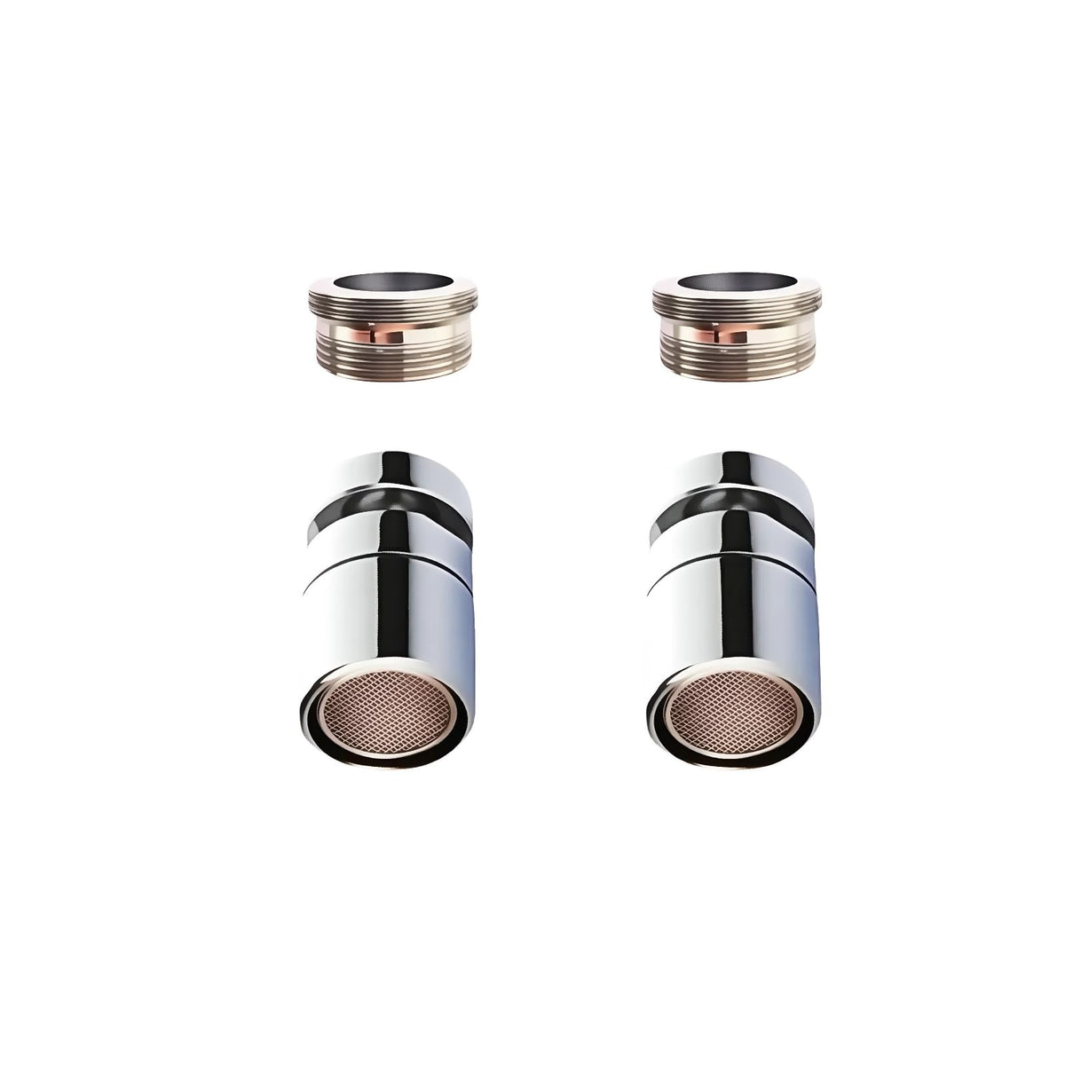 360° Swivel Kitchen & Bathroom Faucet Aerator, Solid Brass Aerator For Sink Faucet, Sink Sprayer Attachment,Fits 15/16'' Male & 55/64'' Female Thread(2 Sets)