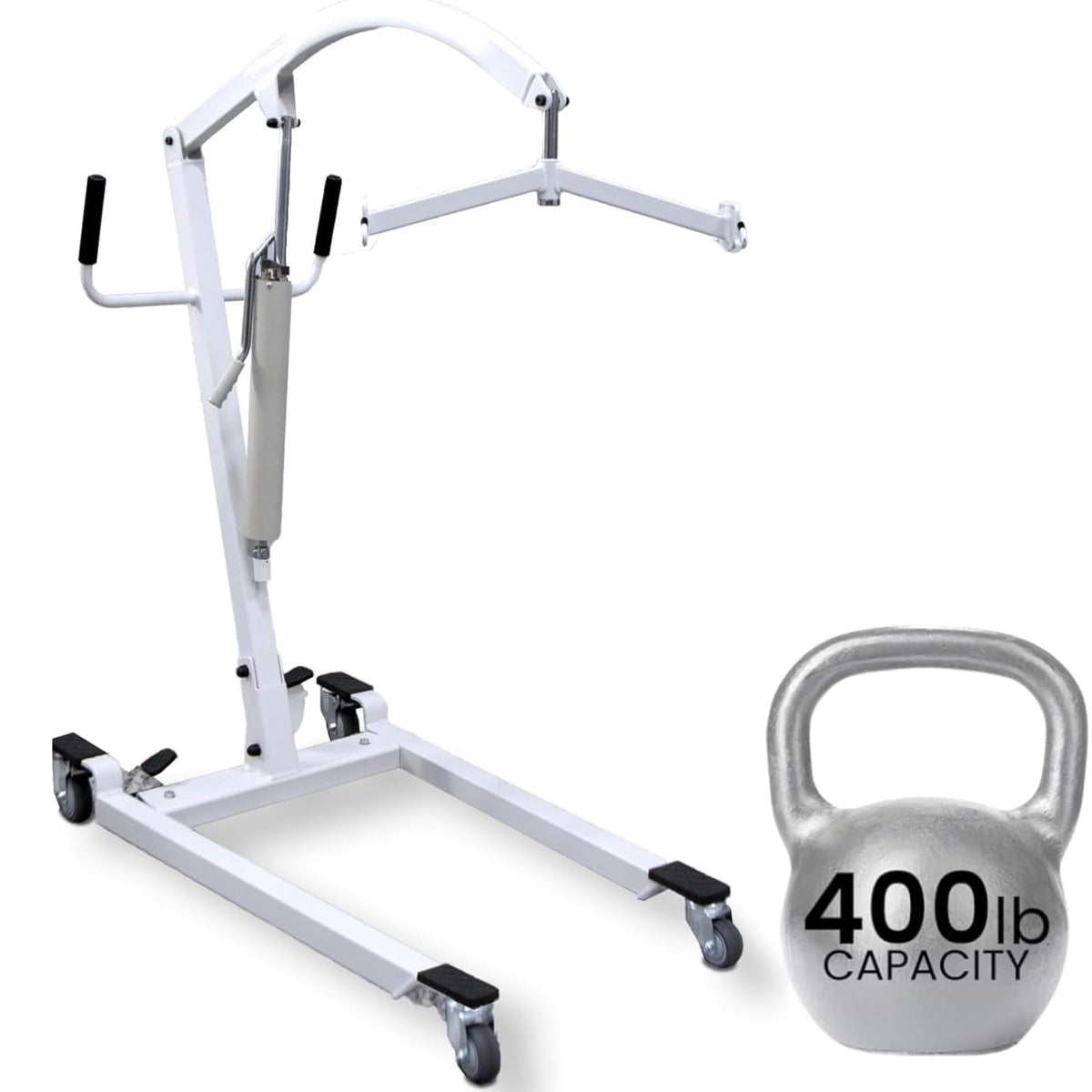 Vive Hydraulic Patient Lift for Home Use - Portable, Medical Patient Transfer Lift System - Sit to Stand Lift Assist for Elderly - Floor & Fall Elderly Lift - for Car, Wheelchair, Chair & Bed Transfer