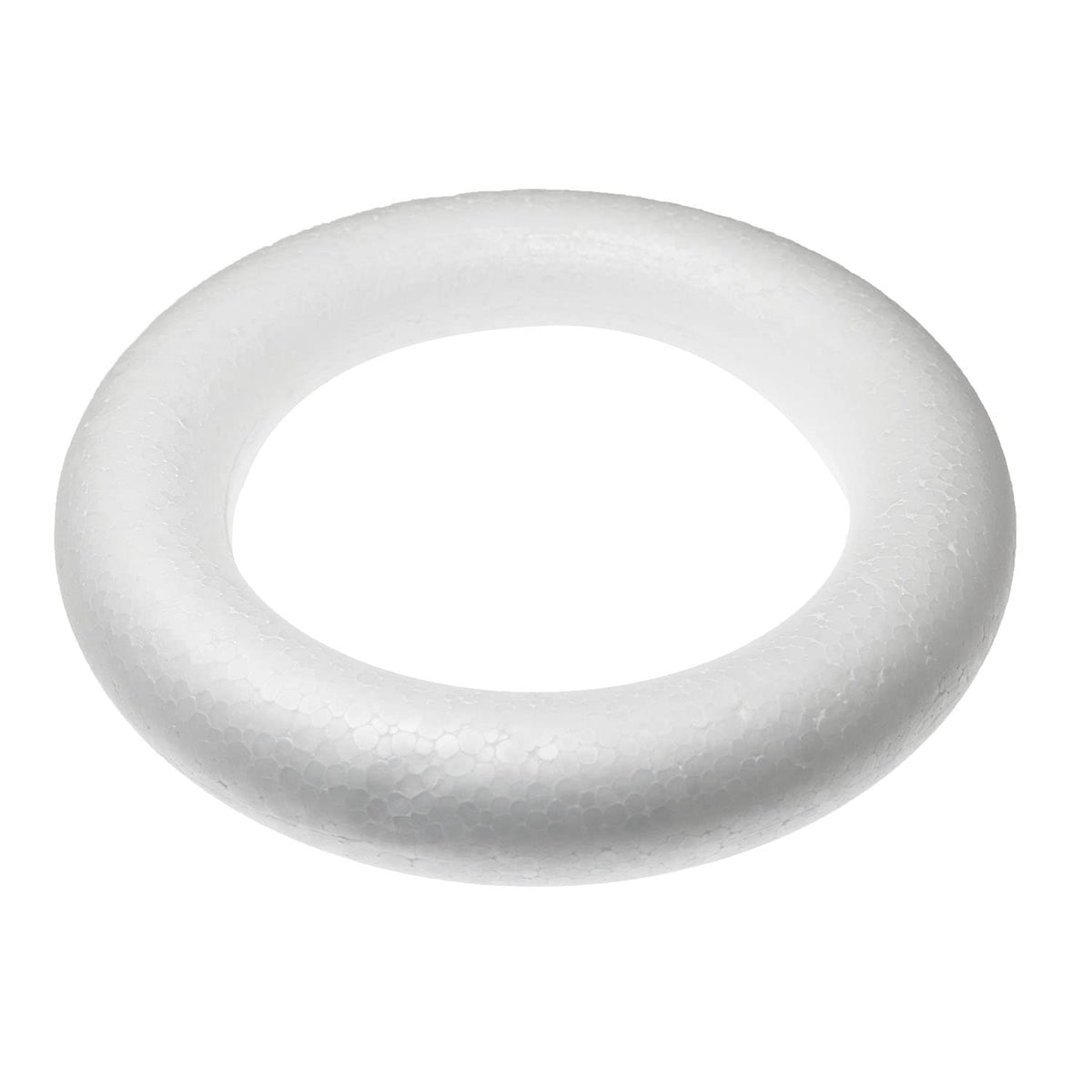 RLECS 4pcs 6.7 Inch Foam Wreath Forms for Crafts White Circles for Christmas Decorations Wreath Shaped Foam Ring