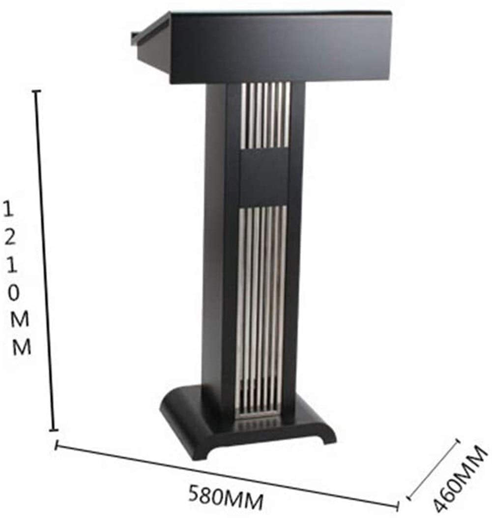 Lectern Podium Stand, Floor Lectern Lecture Platform Speaking Simple Modern Hosting Stage Welcome Table Reception Desk Office Supplies Black