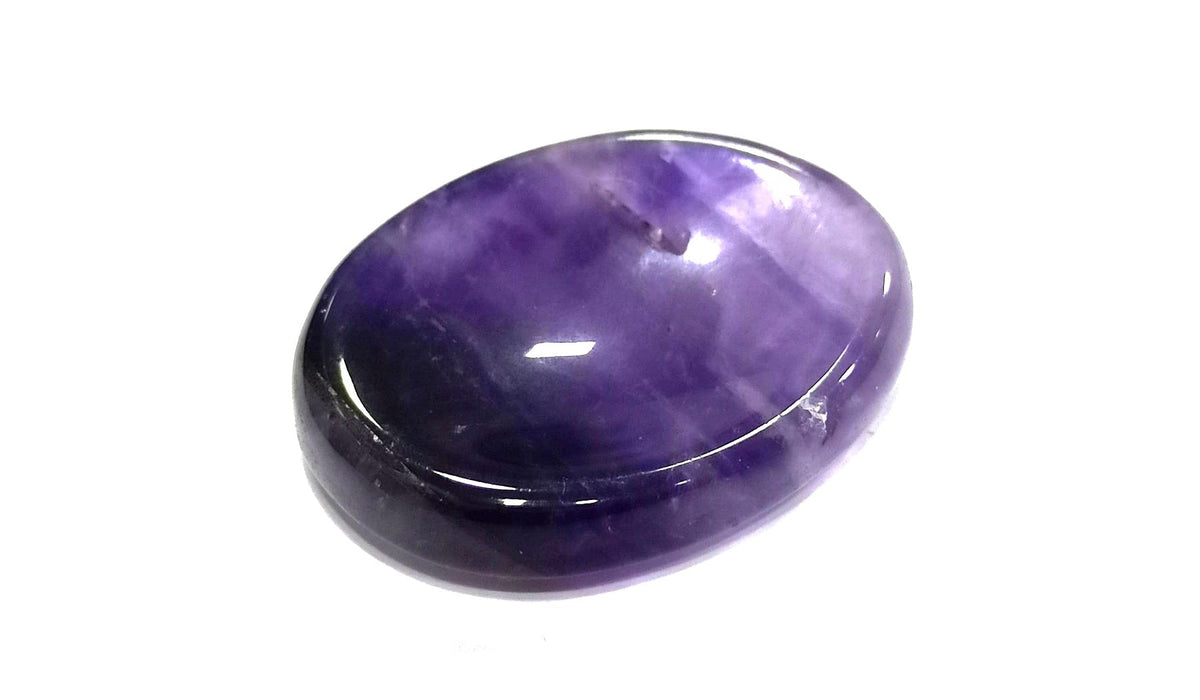 Amethyst (A Grade) Thumb Worry Stones Metaphysical Gemstone Crystal Healing Reiki Men Women Gift FENG Shui Positive Energy Love Wellness Palm Stones Wicca Powerful