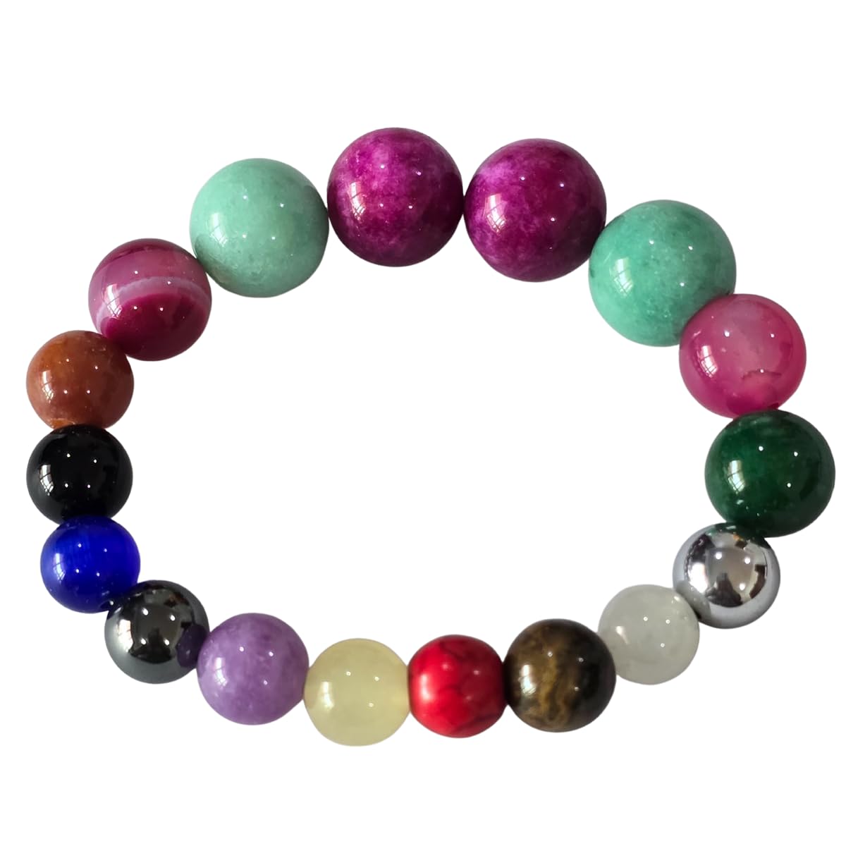 Powerful Energy Healing Bracelet – 17 Natural Stones for Protection, Wealth, Focus & Chakra Alignment – Handmade Spiritual Jewelry Gift for Men & Women.