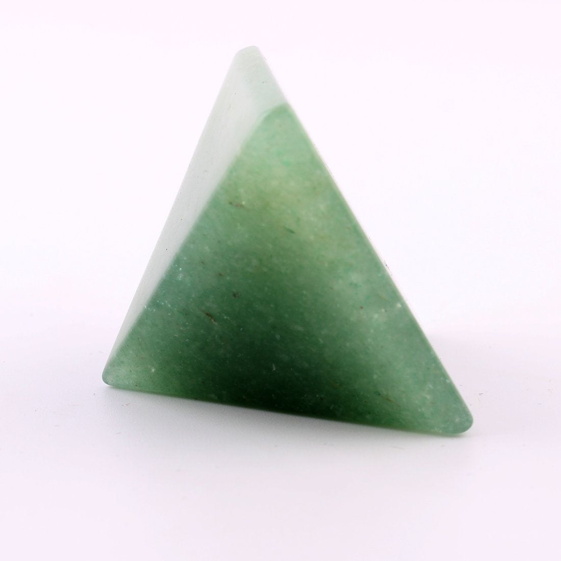 YWG Stone Green aventurine 1.5inch Natural Pyramid Carved Chakra Healing Crystal Reiki Stone Top Quality Gemstone Radiation Deflection Home Decor Gift Decoration Crafts (Green aventurine)