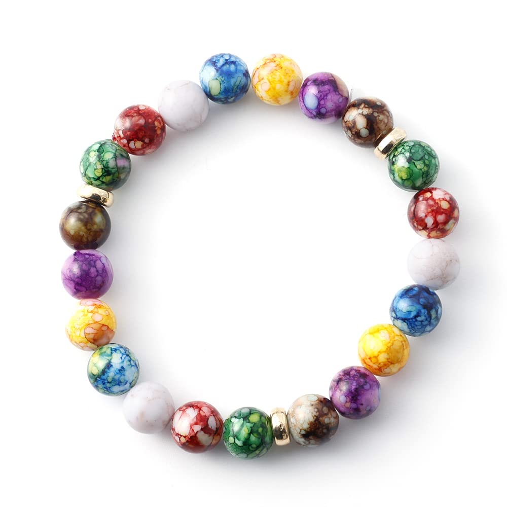 7 Chakra Reiki Healing Stone Bracelet Yoga Balance Energy Beads Volcanic Lose Weight Jewelry Bangle for Women Men