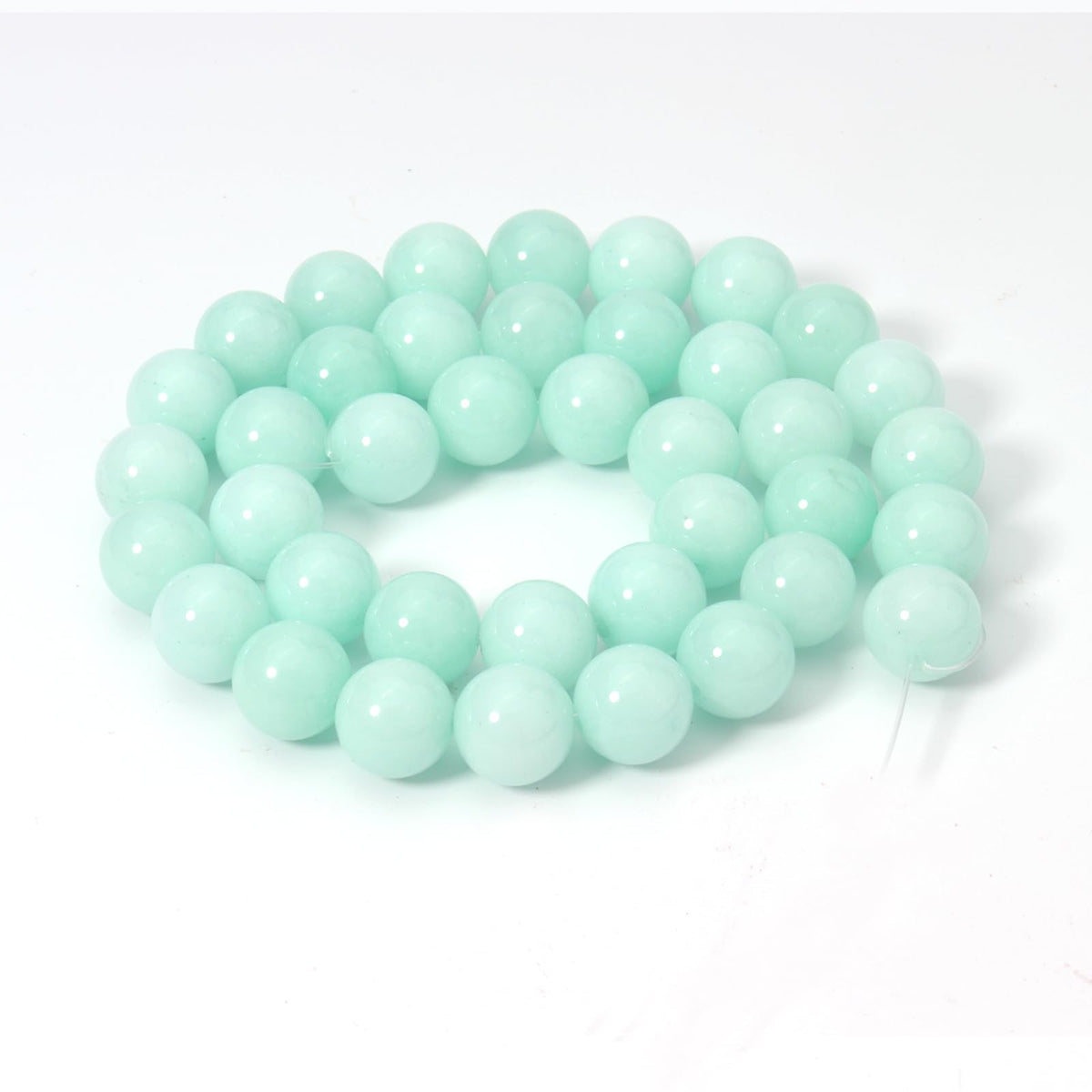 Siomia 45pcs 8mm Natural Amazonite Gemstone Beads Energy Healing Crystal Round Loose Stone Beads for Jewelry Making, DIY Bracelets Necklaces