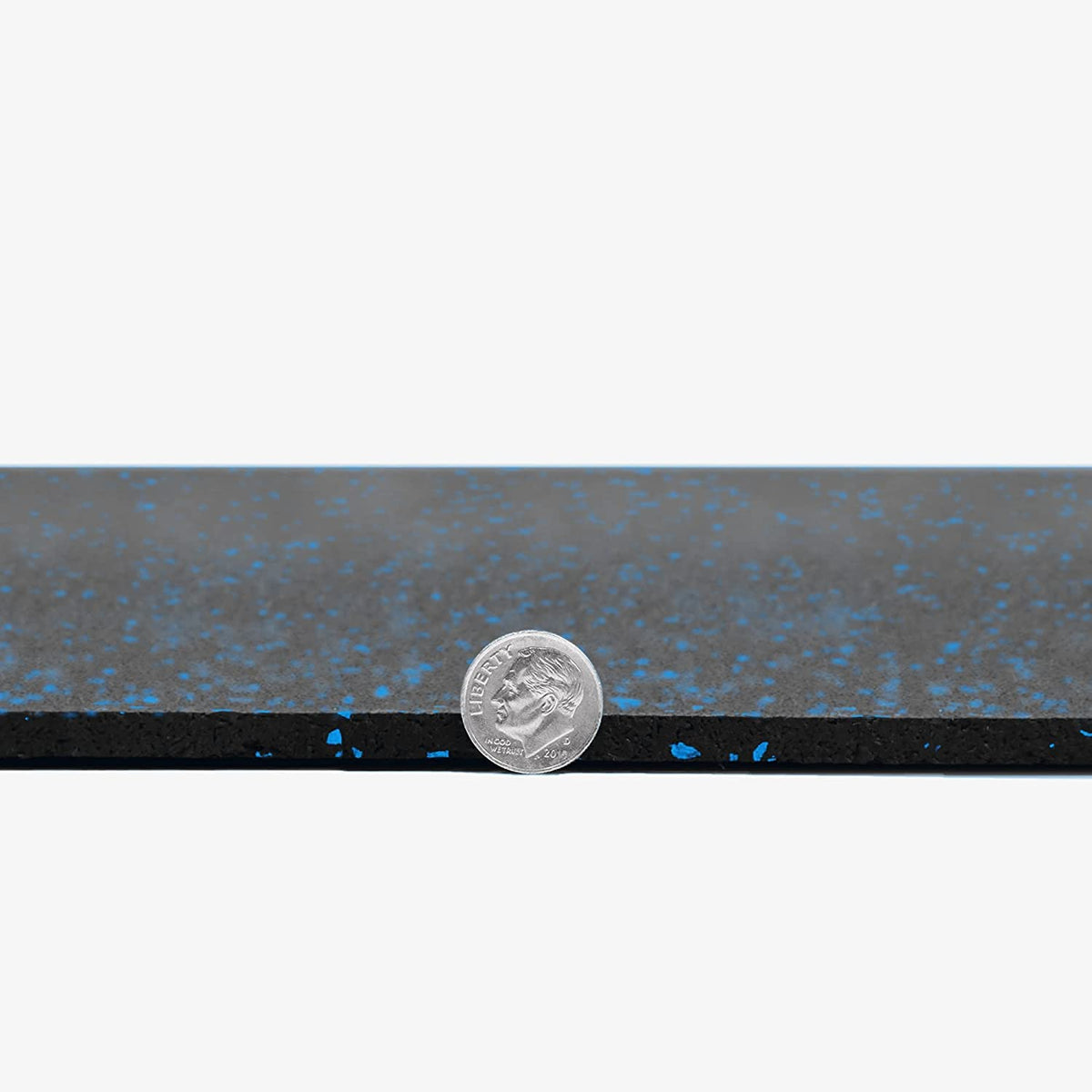 Flooring Inc 1/4" Tough Rubber Flooring Roll | Flexible Recycled Rubber Gym Floor Mats for Home Gym | Heavy Duty Rubber Mat for Home Gyms, Sheds, Horse Stall Mat or Trailer | 5-4’x10’ | Blue