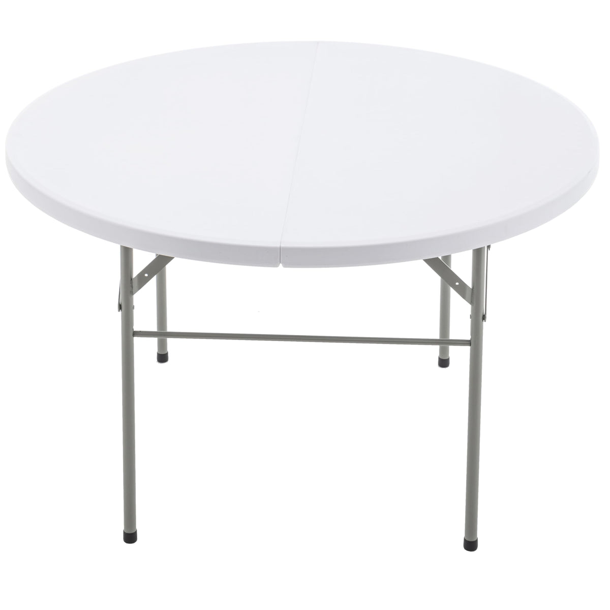 BTEXPERT Set of 5, White 4 Ft 48inch Round Plastic Folding Table Commercial Portable for Banquet Dining Wedding Party Events Home Kitchen Patio Backyard Indoor Outdoor