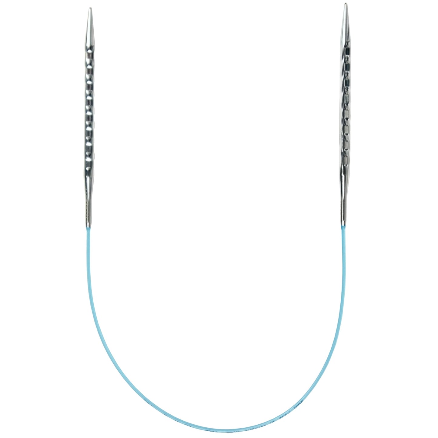 skacel by addi Rocket 2 (Squared) Circular Knitting Needles, Fixed 20 Inch (50 cm) Plated Brass Tips with Flexible Nylon Cord, 5 mm (US Size 8)