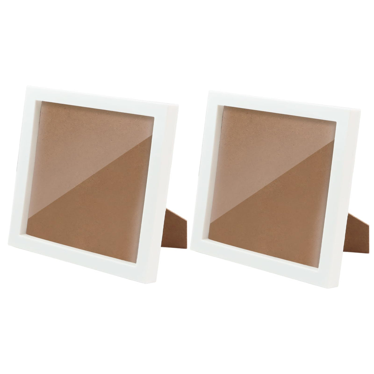 antor 2 Pack 6x6 Display Frames for Diamond Painting, Square Tabletop Stand Picture Frames for Diamond Art Projects and Completed DIY Artwork